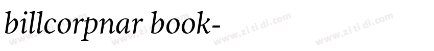 billcorpnar book字体转换